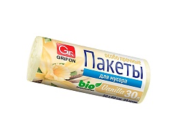 Мешки для мусора 30 л, ароматизированные, Ваниль, бежевые, в рулоне 20 шт., ПНД, 9 мкм, 560х530 мм, GRIFON Aroma, 101-020 V в Балашихе