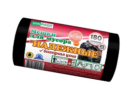 Мешки для мусора 180 л, ароматизированные, черные, в рулоне 25 шт., ПВД, 35 мкм, 1100х930 мм, НАДЕЖНЫЕ, 1802550 в Балашихе