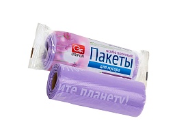 Мешки для мусора 35 л, ароматизированные, сиреневые, в рулоне 20 шт., ПНД, 12 мкм, 560х530 мм, GRIFON Полевые Цветы, 100-034 в Балашихе