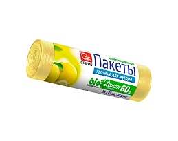 Мешки для мусора 60 л, ароматизированные, Лимон, желтые, в рулоне 20 шт., ПНД, 9 мкм, 650х550 мм, GRIFON Aroma, 101-023 Li в Балашихе
