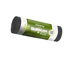 Мешки для мусора 30 л, черные, в рулоне 25 шт., ПНД, 7 мкм, 580х480 мм, SIBIRSKAYA, 101-003 S в Балашихе