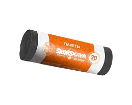 Мешки для мусора 20 л, черные, в рулоне 25 шт., ПНД, 6 мкм, 420х450 мм, SIBIRSKAYA, 101-001 S в Балашихе