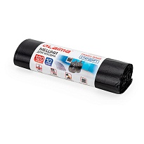 Мешки для мусора 120 л, черные, в рулоне 10 шт., ПНД, 14 мкм, 1100х700 мм, LAIMA, 601385 в Балашихе