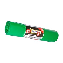 Мешки для мусора 300 л, зеленые, в рулоне 10 шт., ПВД 65 мкм, 1400х1000 мм, МЕШКОFF, 4922 в Балашихе