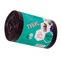 Мешки для мусора 12 л, черные, в рулоне 30 шт., ПНД, 6 мкм, 550х320 мм, Концепция Быта Tubus, 604936 в Балашихе