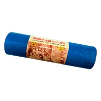 Мешки для мусора 100 л, с завязками, синие, в рулоне 10 шт., ПВД, 40 мкм, 840х670 мм, Концепция Быта Vitalux, 604933 в Балашихе