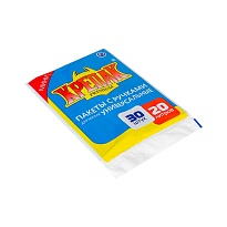 Мешки для мусора 20 л, с ручками, черные, в пачке 20 шт., ПНД, 10 мкм, 550х440 мм, Крепак, 4607075710023 в Балашихе
